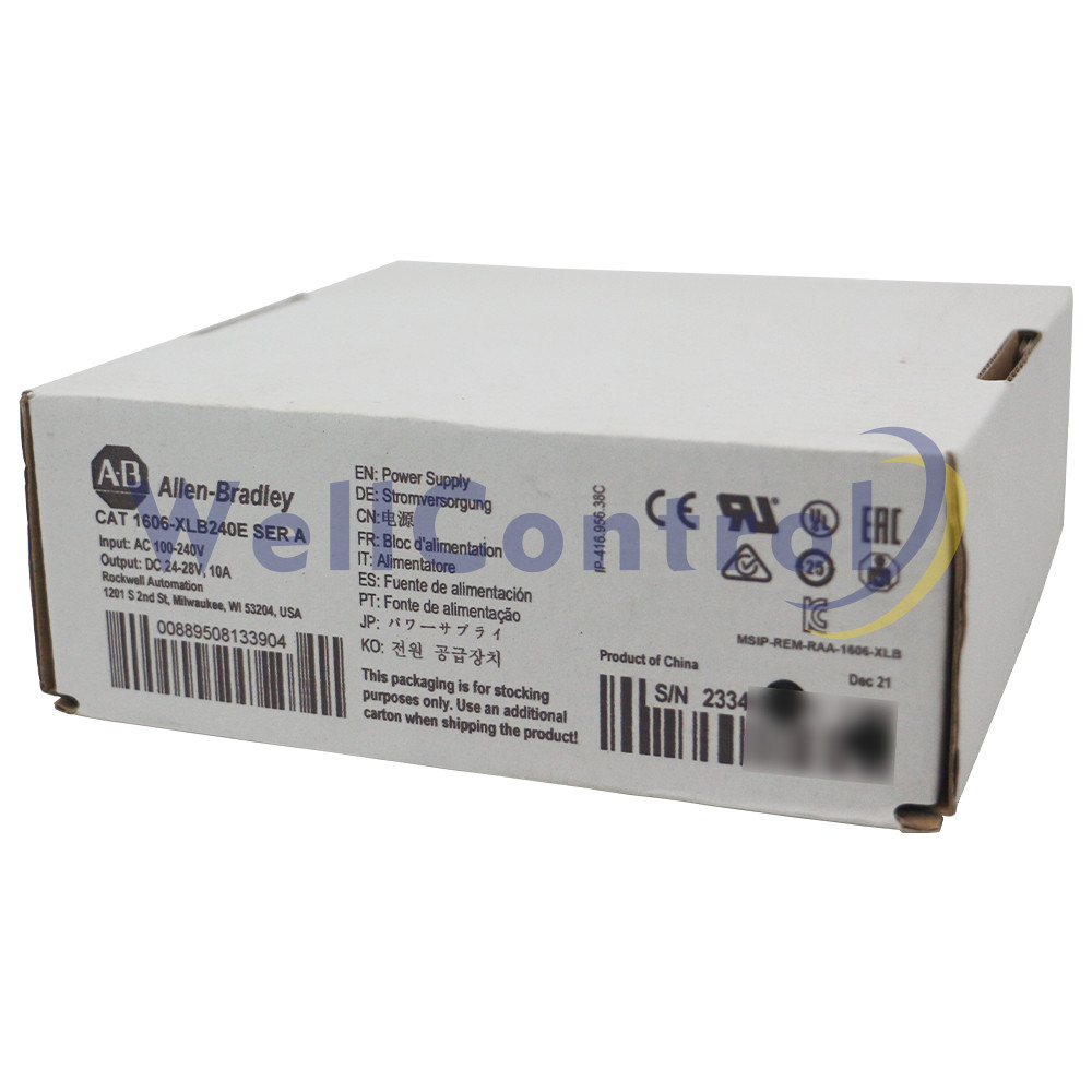 NEW Allen -Bradley 1606-XLB240E Basic Power Supply 90-264V AC Input Voltage