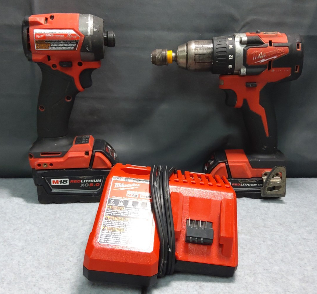 Milwaukee Drill+Driver Combo W/ 2 Batteries and Charger