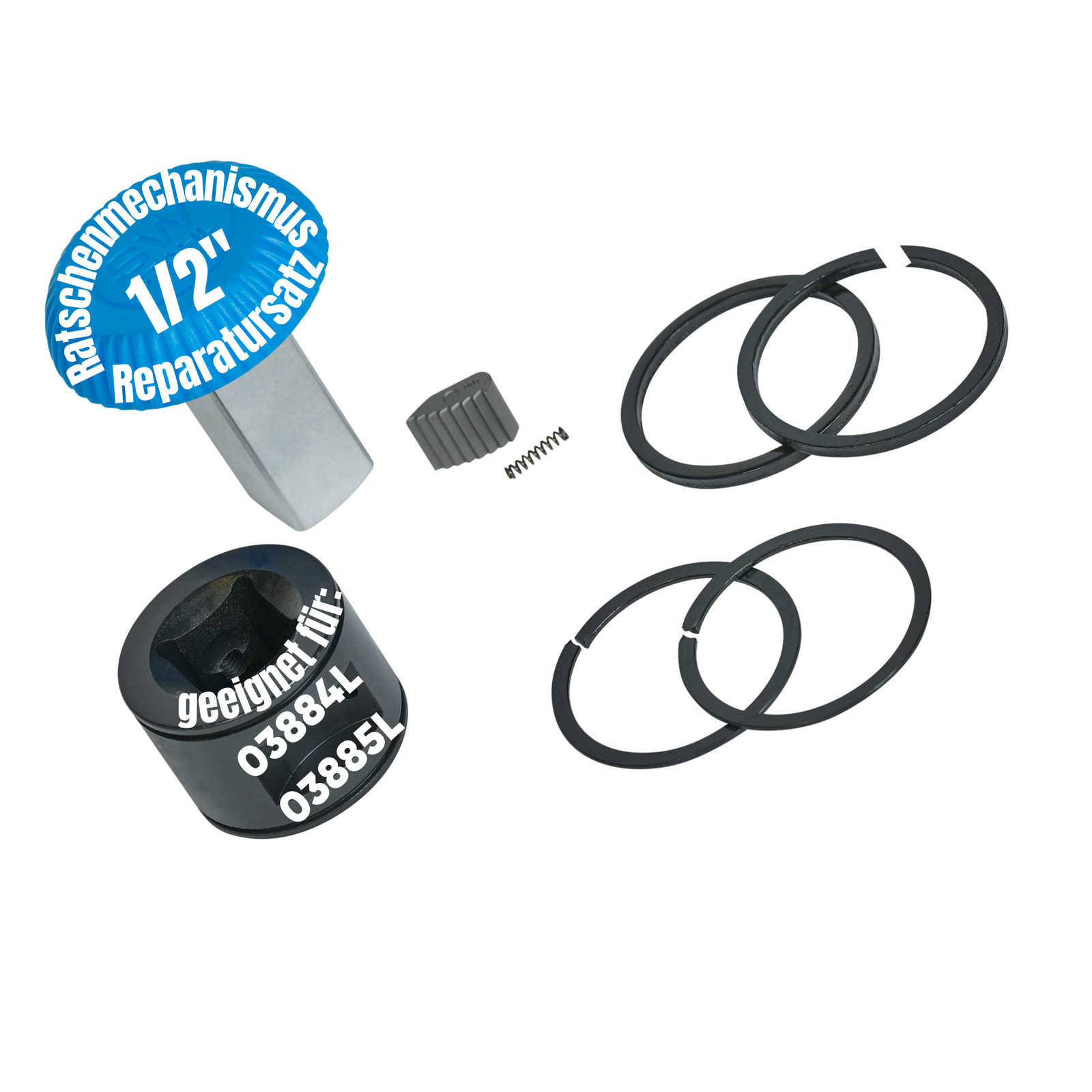 SW Steel 03884L-R Repair Kit Ratchet Mechanism 1/2" Mushroom Head for 03884L