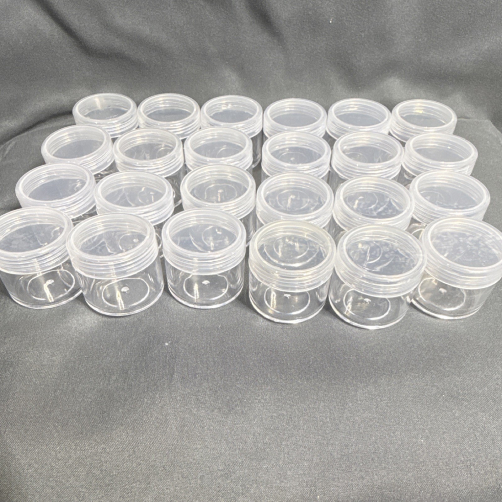 Clear Plastic Bead Storage Containers with Screw Lids Set of 24
