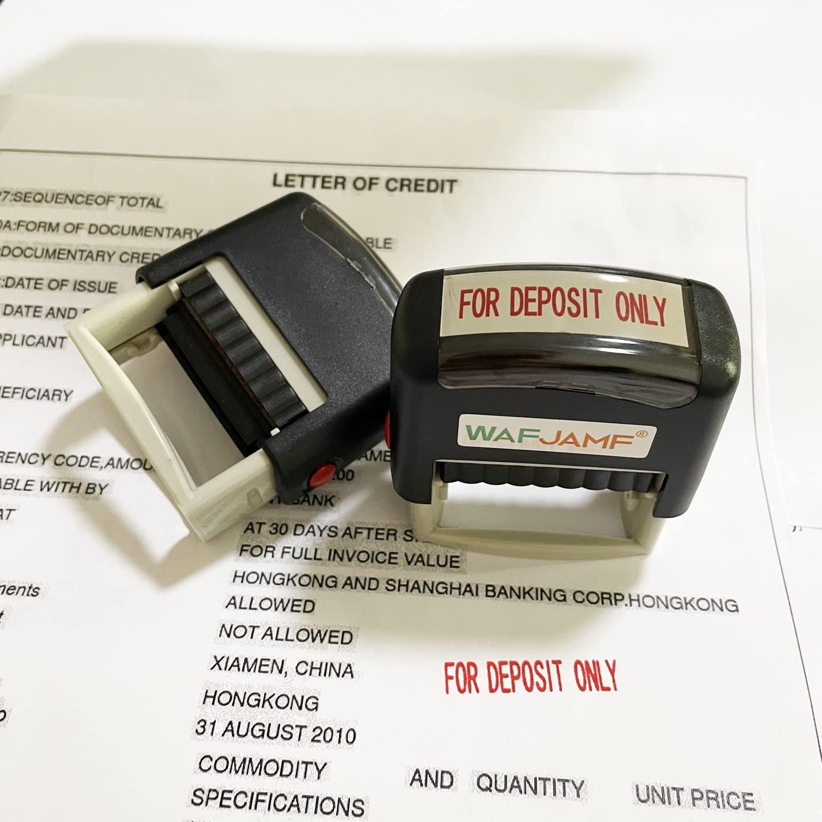 Paid Message Stamp Self-Inking Rubber Office Stamp Red Ink Medium