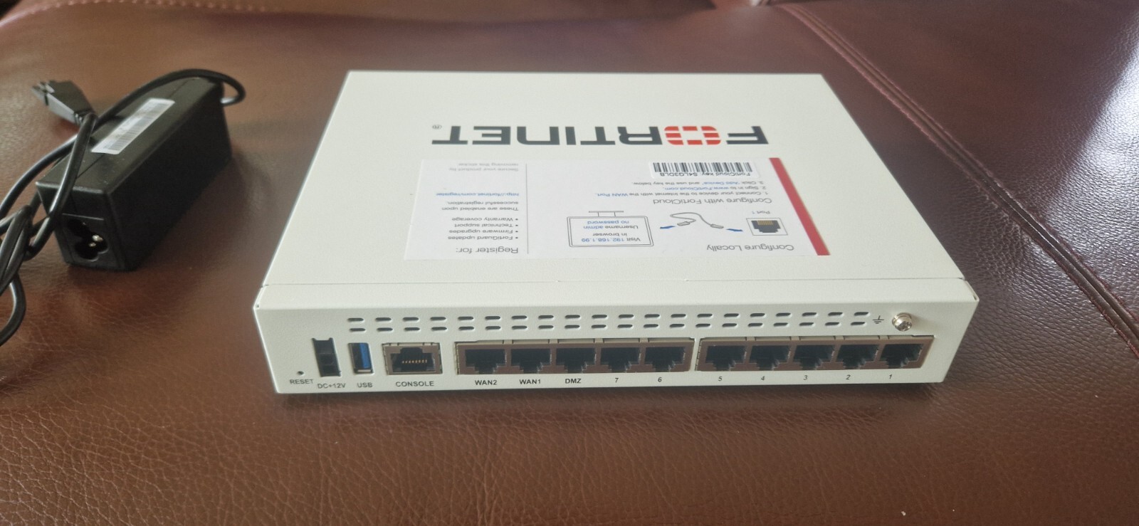 Fortinet Fortigate 60E VPN Firewall with PSU