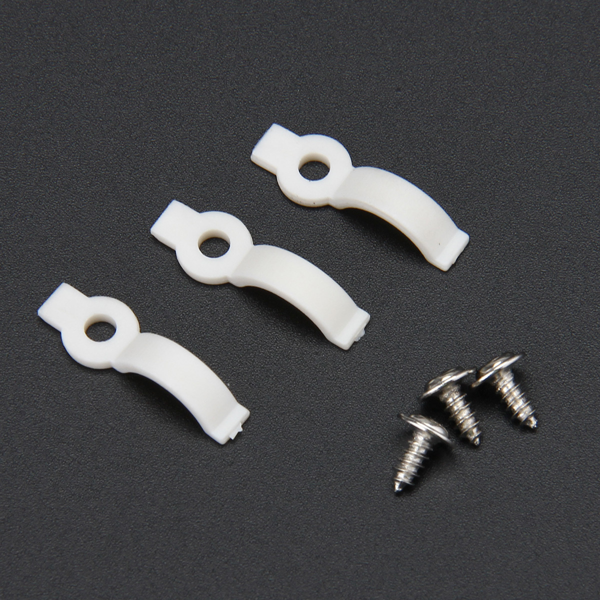 100 PCS Mounting Bracket Fixing Clip Holders Screw for 5050 10mm LED Light Strip