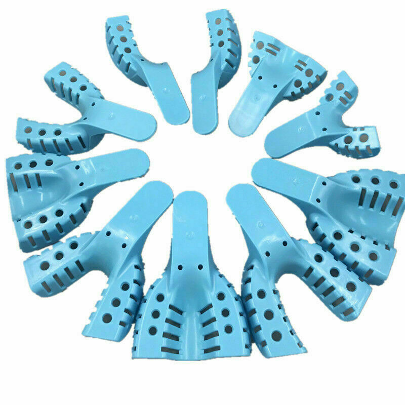 10 Pcs Dental Impression Tray Trays Plastic 5 Sizes Autoclavable Upper & Lower
