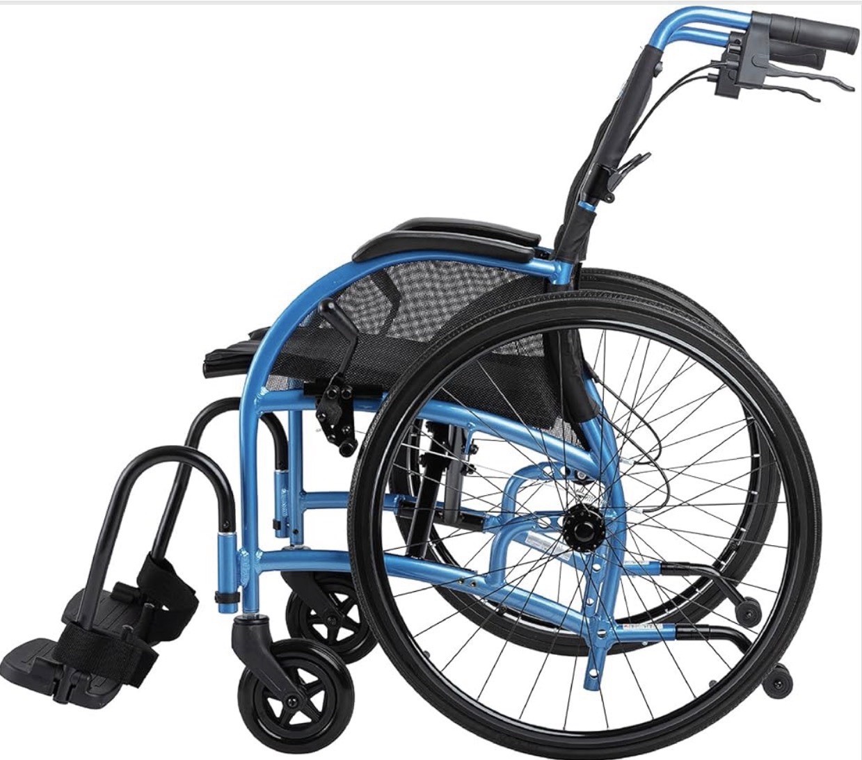 Strongback Mobility 24 Lightweight Compact Fold Wheelchair with Brakes 18" Seat