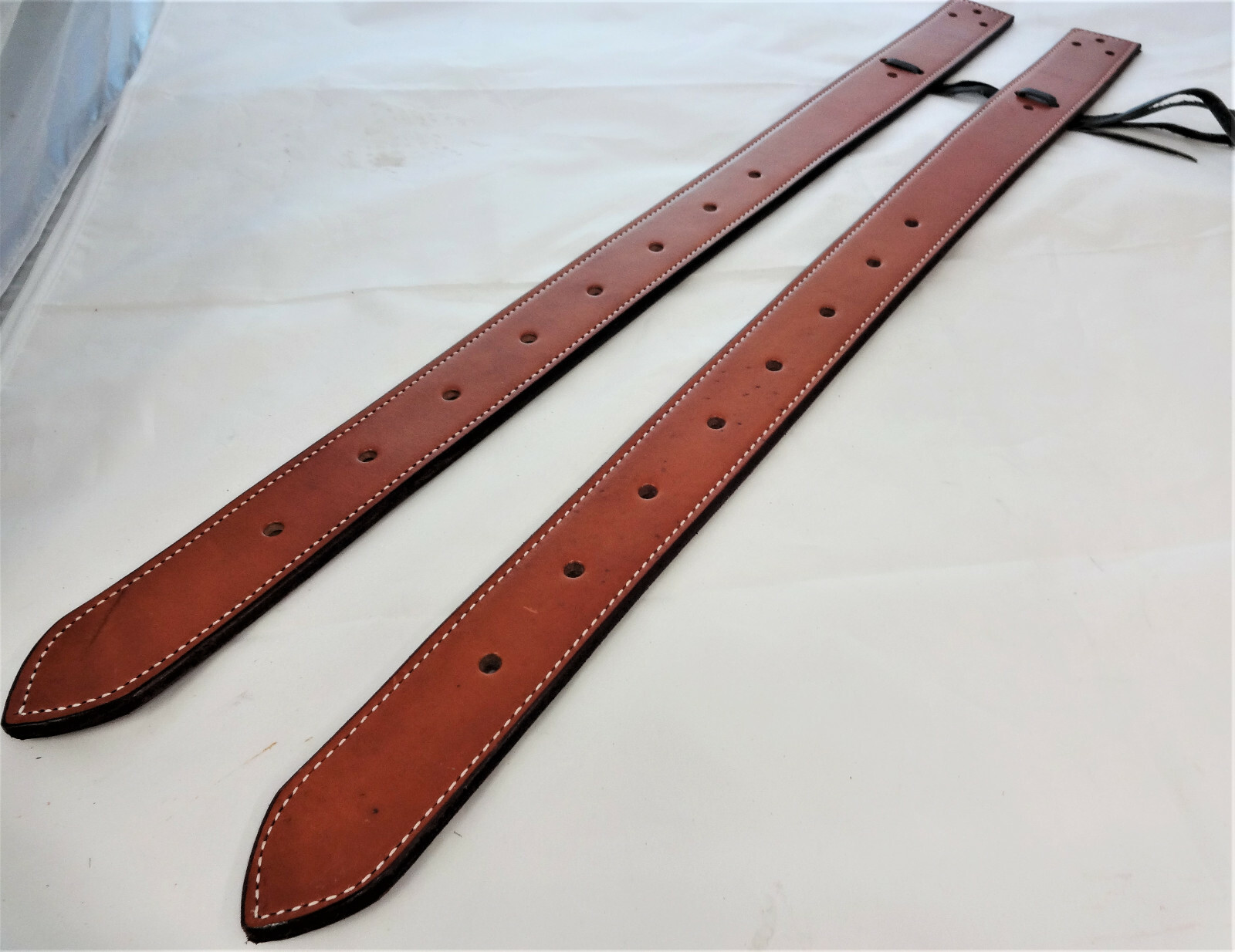 Billy Cook Flank Back Cinch Pair Billets Plain Leather Saddle Horse Tack CHN New