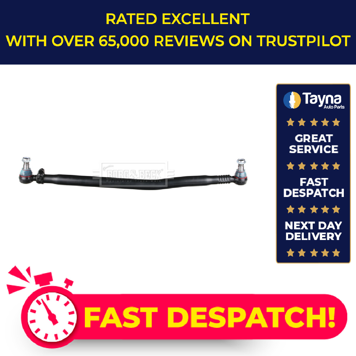 CV Centre Rod Assembly BTR32350 Borg & Beck 1395994 Genuine Quality Guaranteed