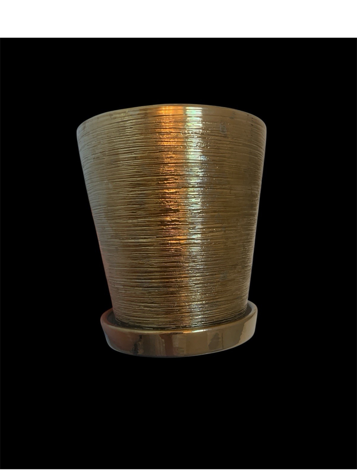 Gold Textured Planter Pot Vase
