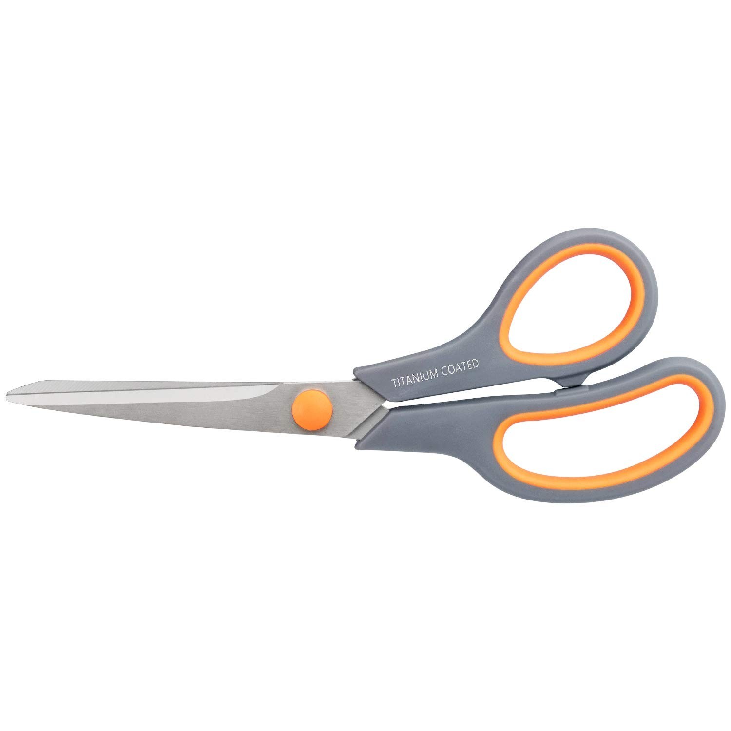 Scissors 8" Multipurpose Titanium Coated Sturdy Sharp, Gray, 1 Pack | Right/L...