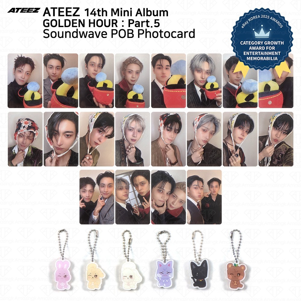 ATEEZ 14th Mini Album Golden Hour Part.5 Soundwave POB Photocard