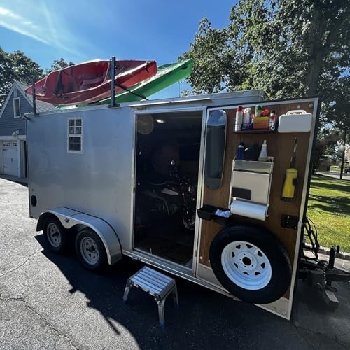 Adjustable Roof Ladder Racks for 4'-7' Enclosed Trailers/Cargo Vans/Trucks: