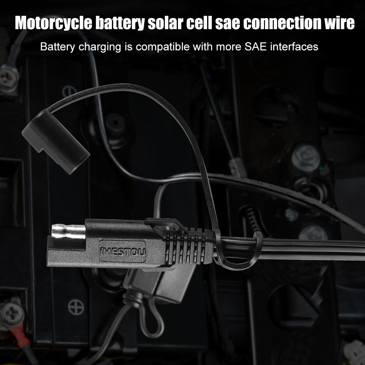 Motorcycle Battery Terminal Solar Cell Sae Connection Wire Connector Harness