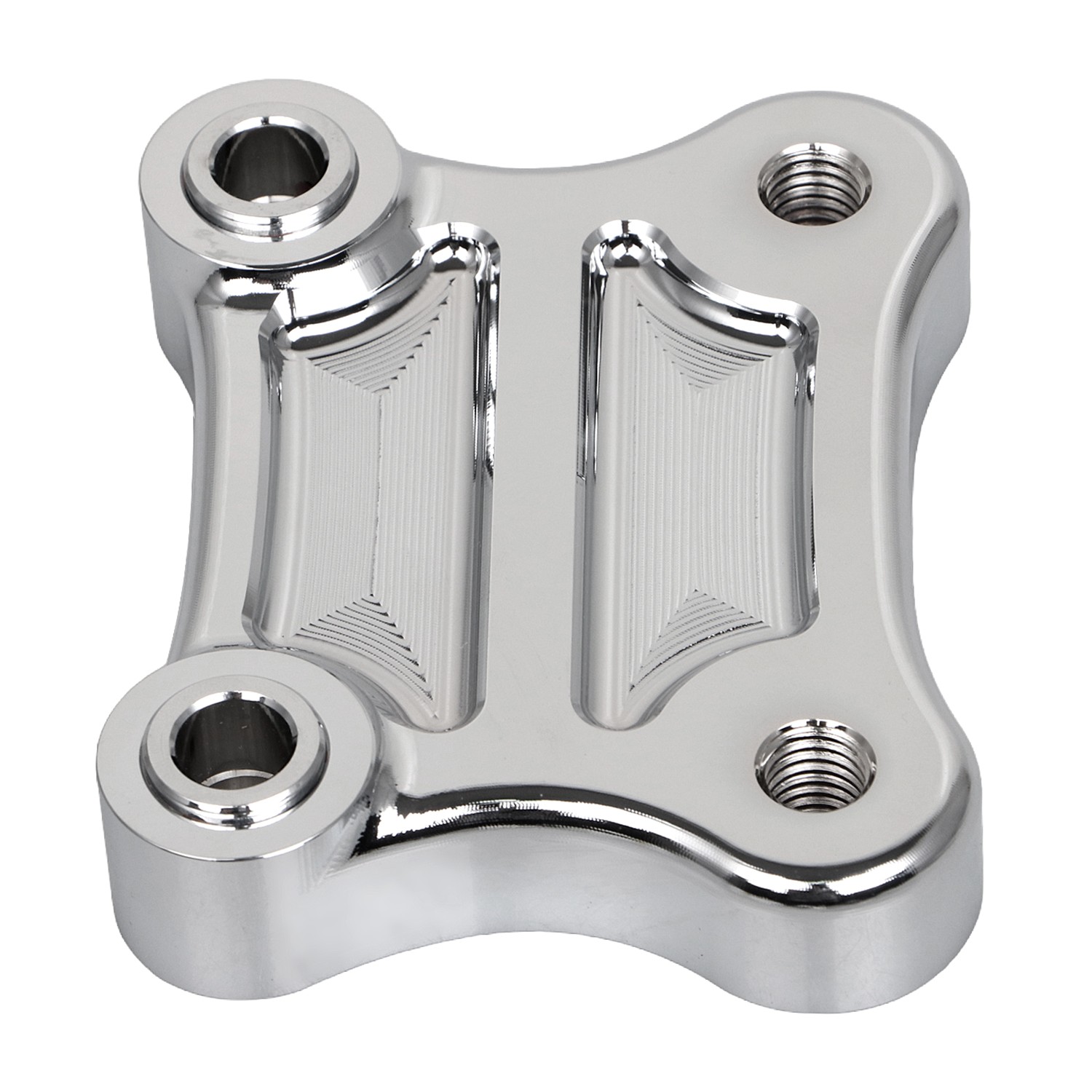 CNC Chrome Handlebar Riser Pull Back Plate For Harley Electra Street Glide FLHX