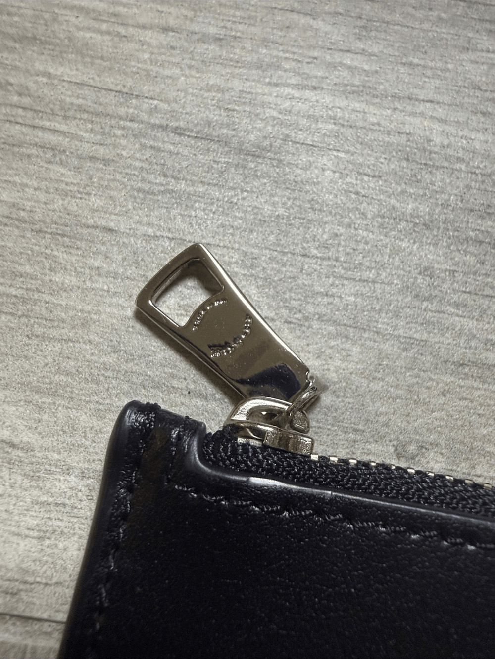 Coach Black Leather Zip Pouch