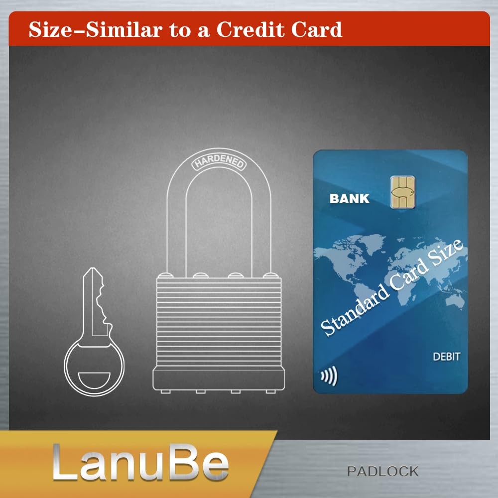 Lanube Lock Laminated Keyed Padlock 1-9/16 40Mm Keyed Alike Locks Long