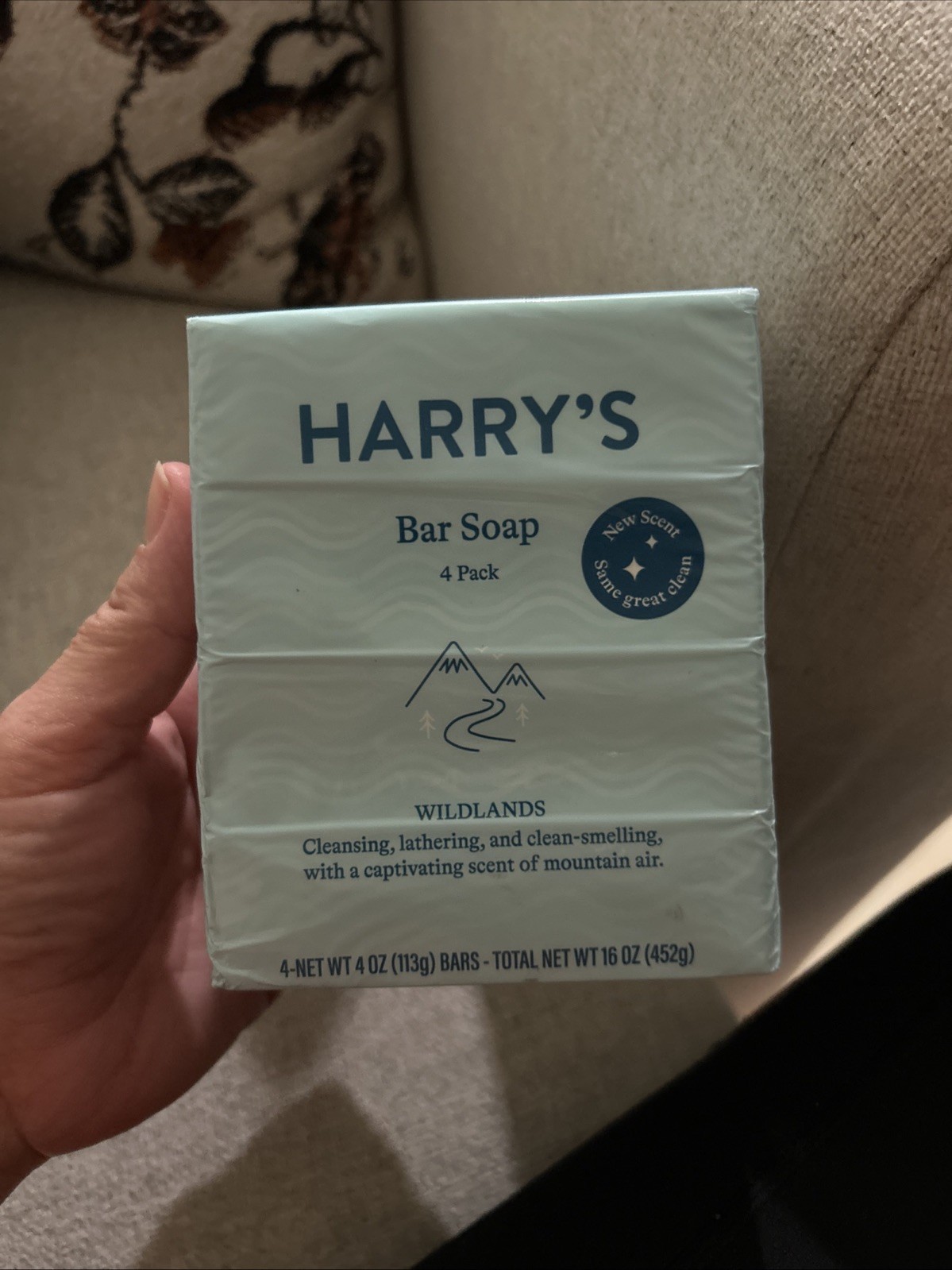 Harry's Wildlands Bar Soap 4-Pack Mens Cleansing Moisturizing Sulfate Free