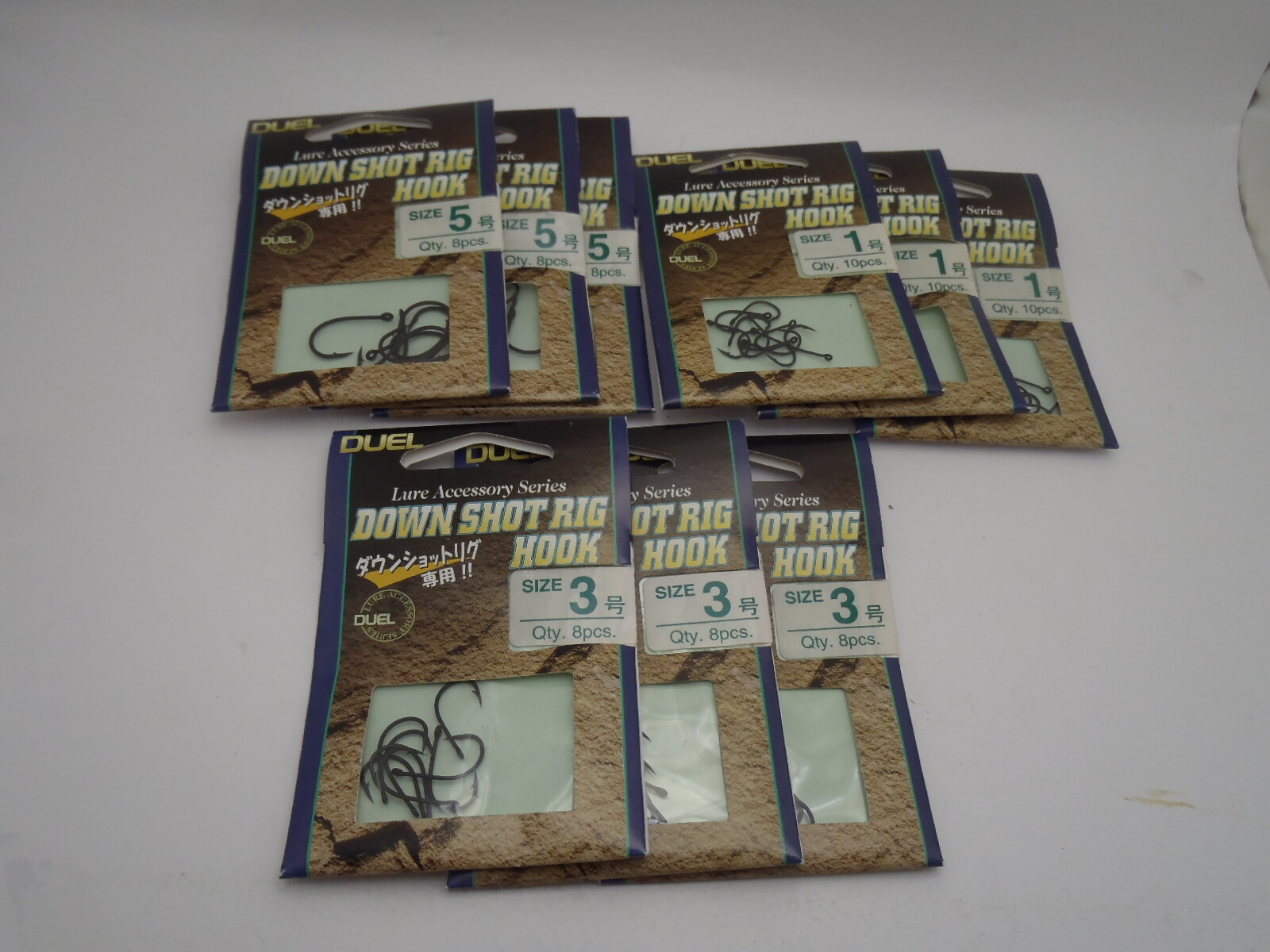 3packs Duel Yo-zuri Drop Shot Hook Bass Fishing Choose Your Size