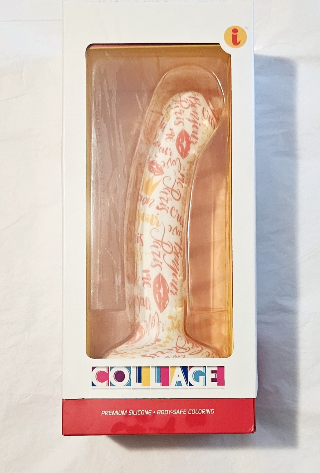 Collage G-Spot Premium Silicone Dildo Lips & Crown Tattoo- Retail Tag $68.95