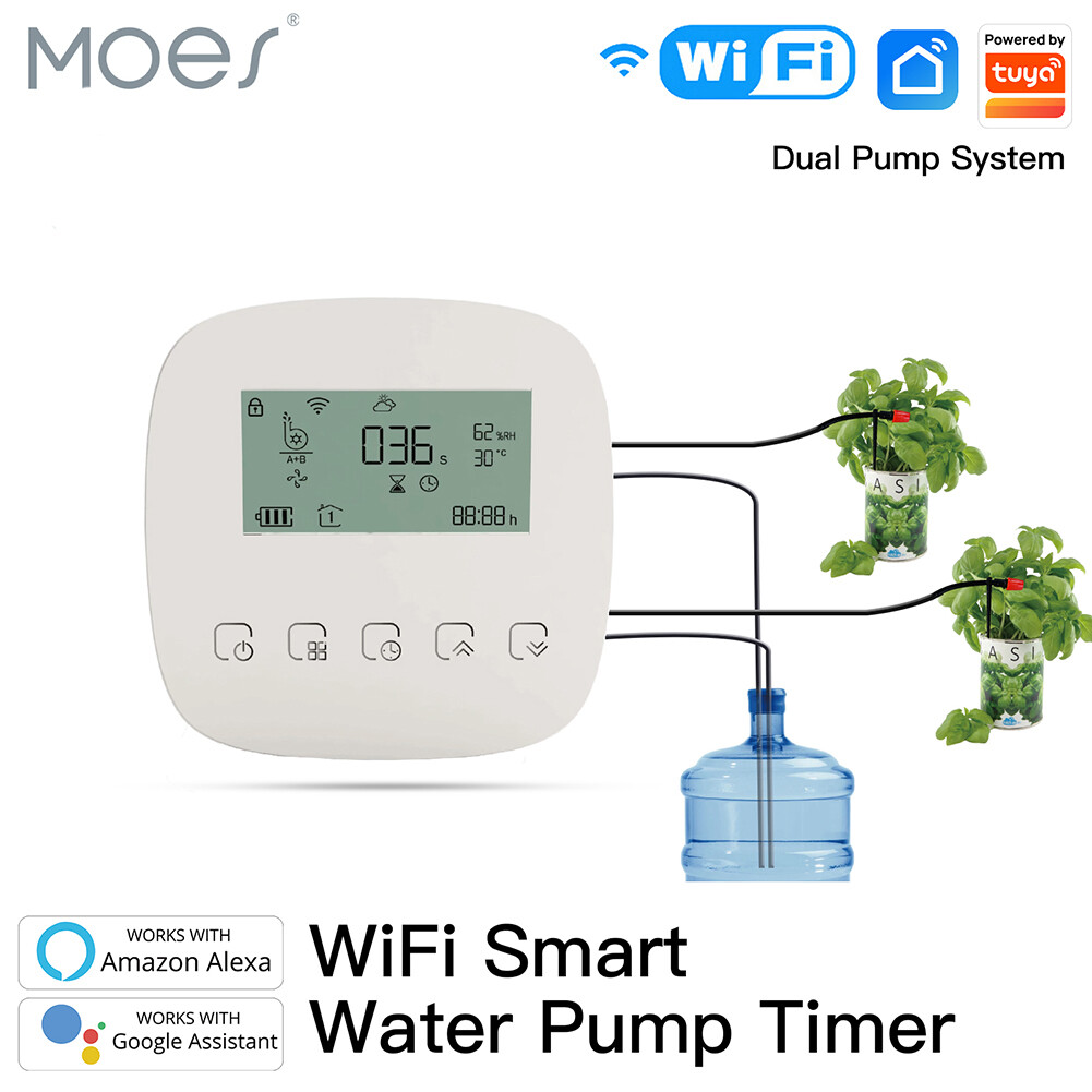 MOES WiFi Smart Automatic Drip Irrigation Watering System Timer Alex Google APP