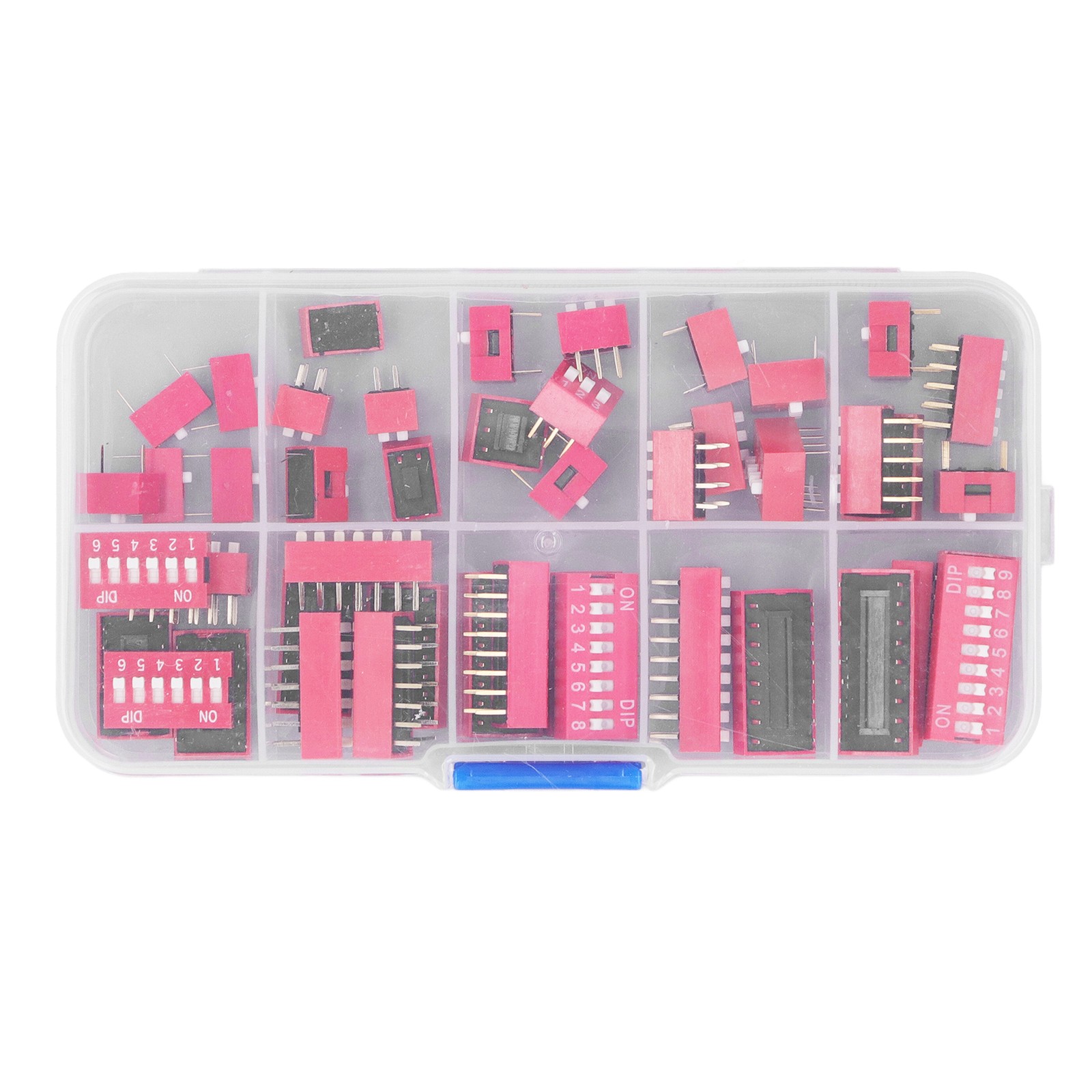 45Pcs Dip Switch Assorted Kit Durable Toggle Switch For Circuit Breadboards Hot