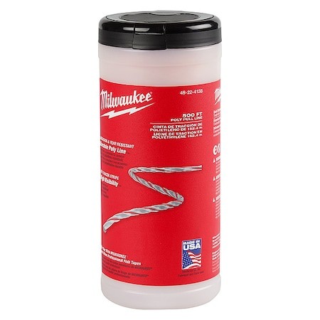 Milwaukee Tool 48-22-4138 Pull Line, Pp, 500 Ftx3.4 In, 3.4 In