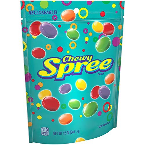 Wonka Spree Original Hard Candy, Resealable Bag, 12 Ounce Full Size, Assorted