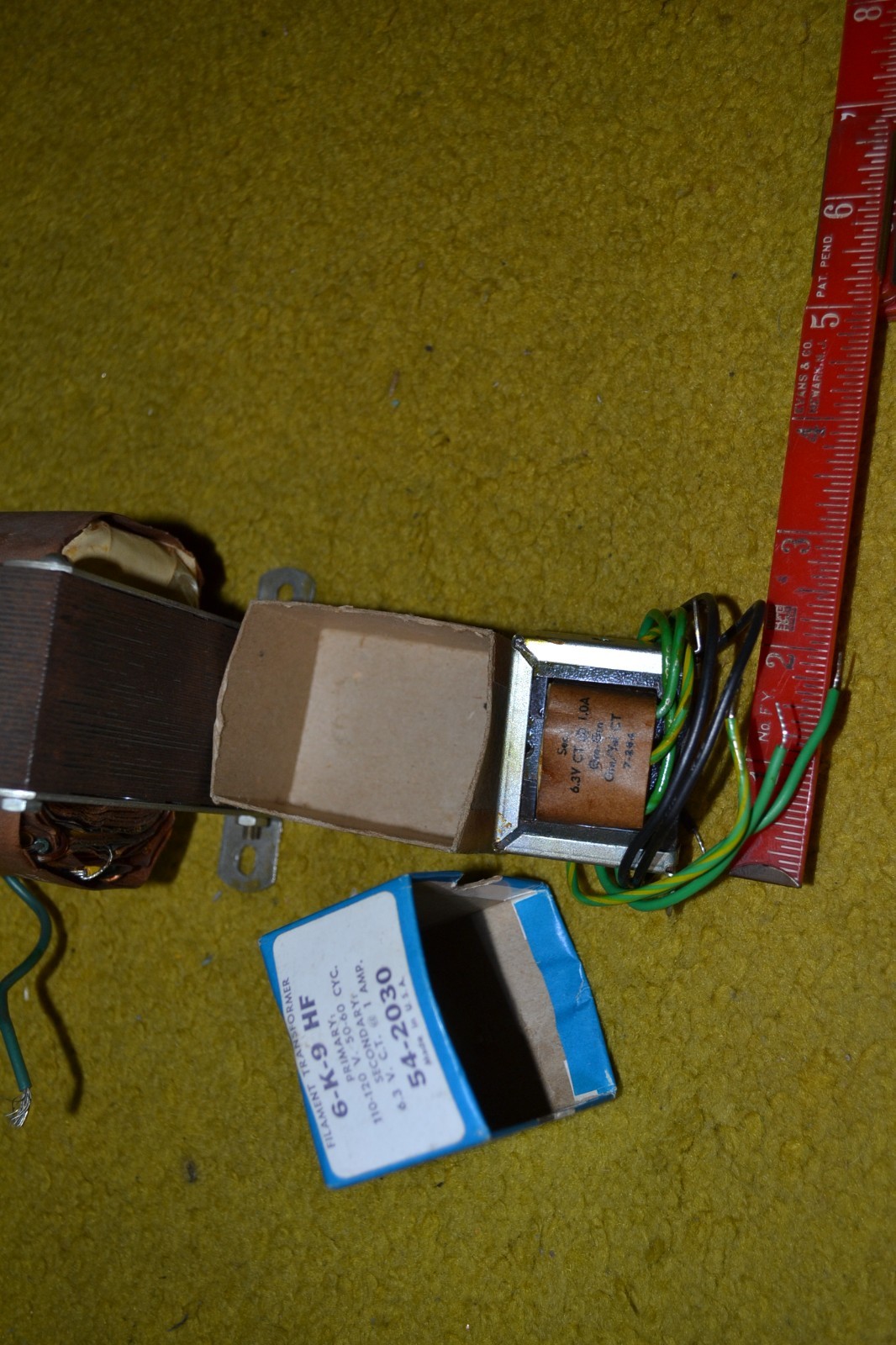 ALLIDE ELECTRONICS 6-K-9 HF / 54-2030 115 vac to 6.3 ct at 1 amp filament trans.