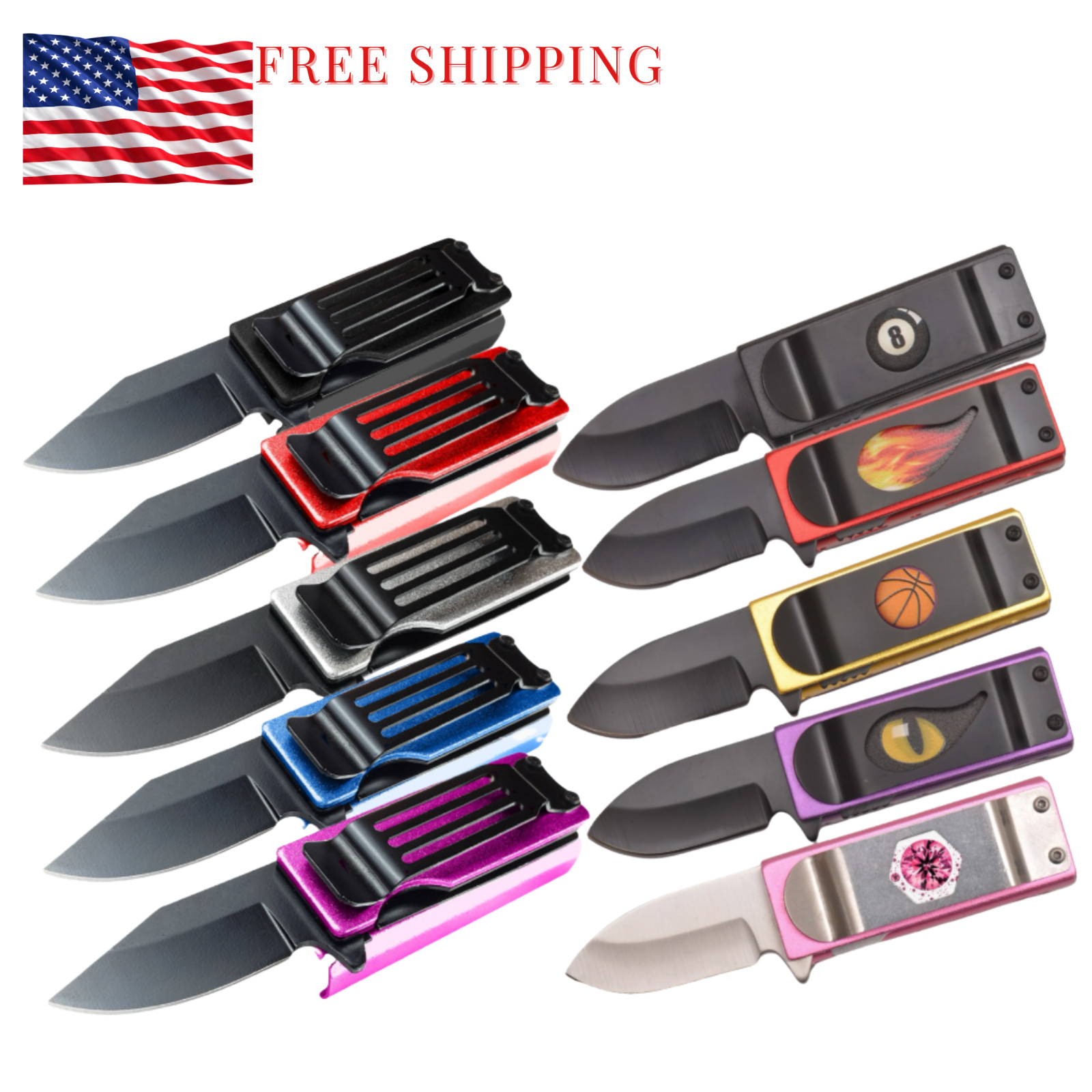 4.5'' BIC Lighter Holder w/ Spring Assisted Folding Knife and Money Clip
