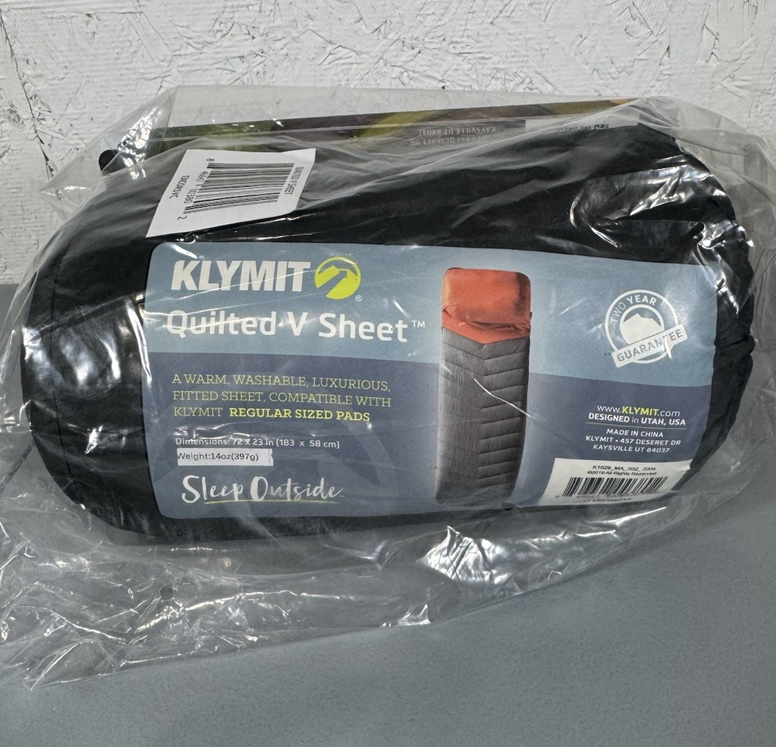 Klymit Quilted V Sheet Regular Size Sleeping Pad Sheet New