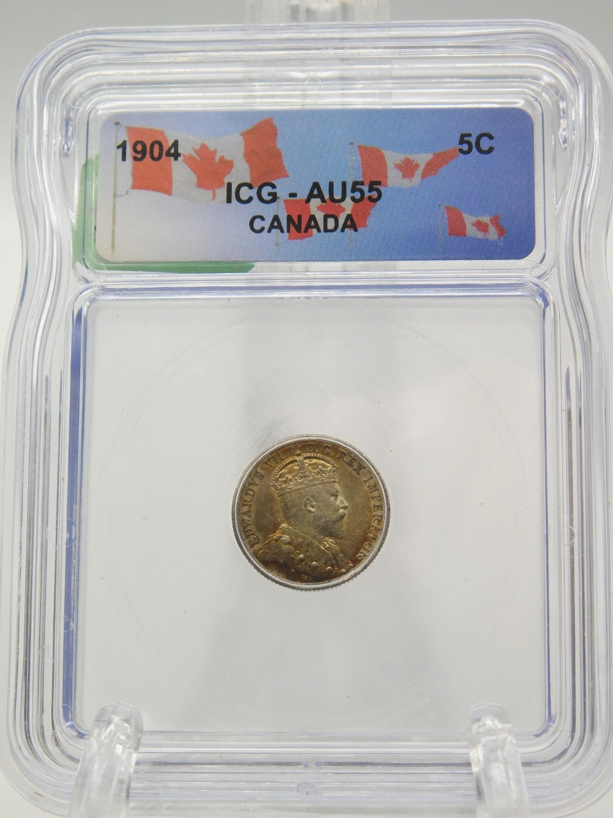 1904 CANADA FIVE CENT ICG AU55  (BT1193)