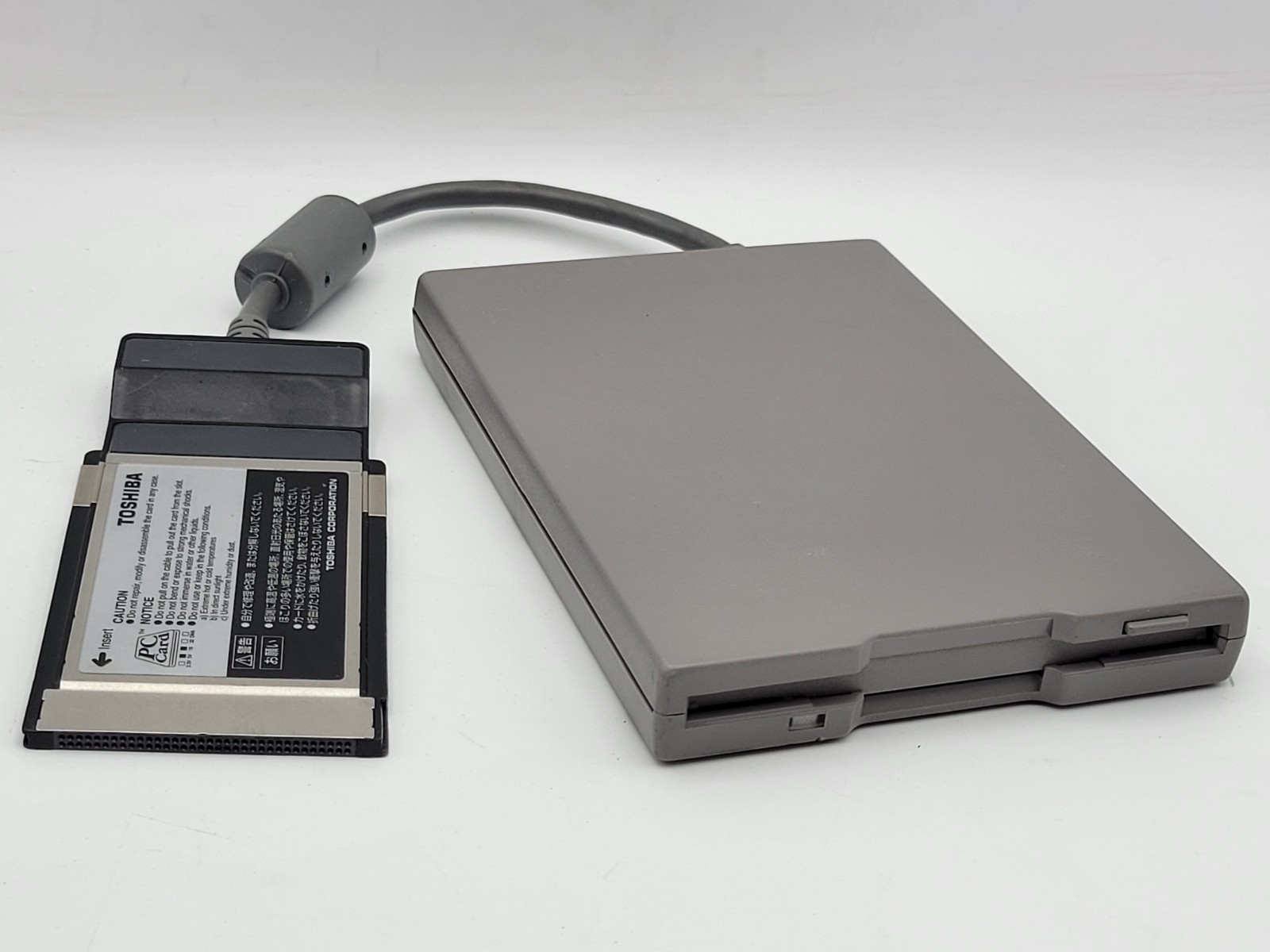 Toshiba PC Card Floppy Disk Drive Kit PA2612U Vintage Laptop Computer