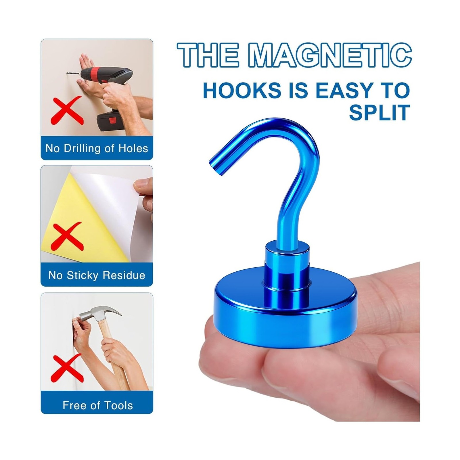LOVIMAG 6 Pack 85LB Magnetic Hooks, Strong Cabin Ship Essentials Hook Heavy D...