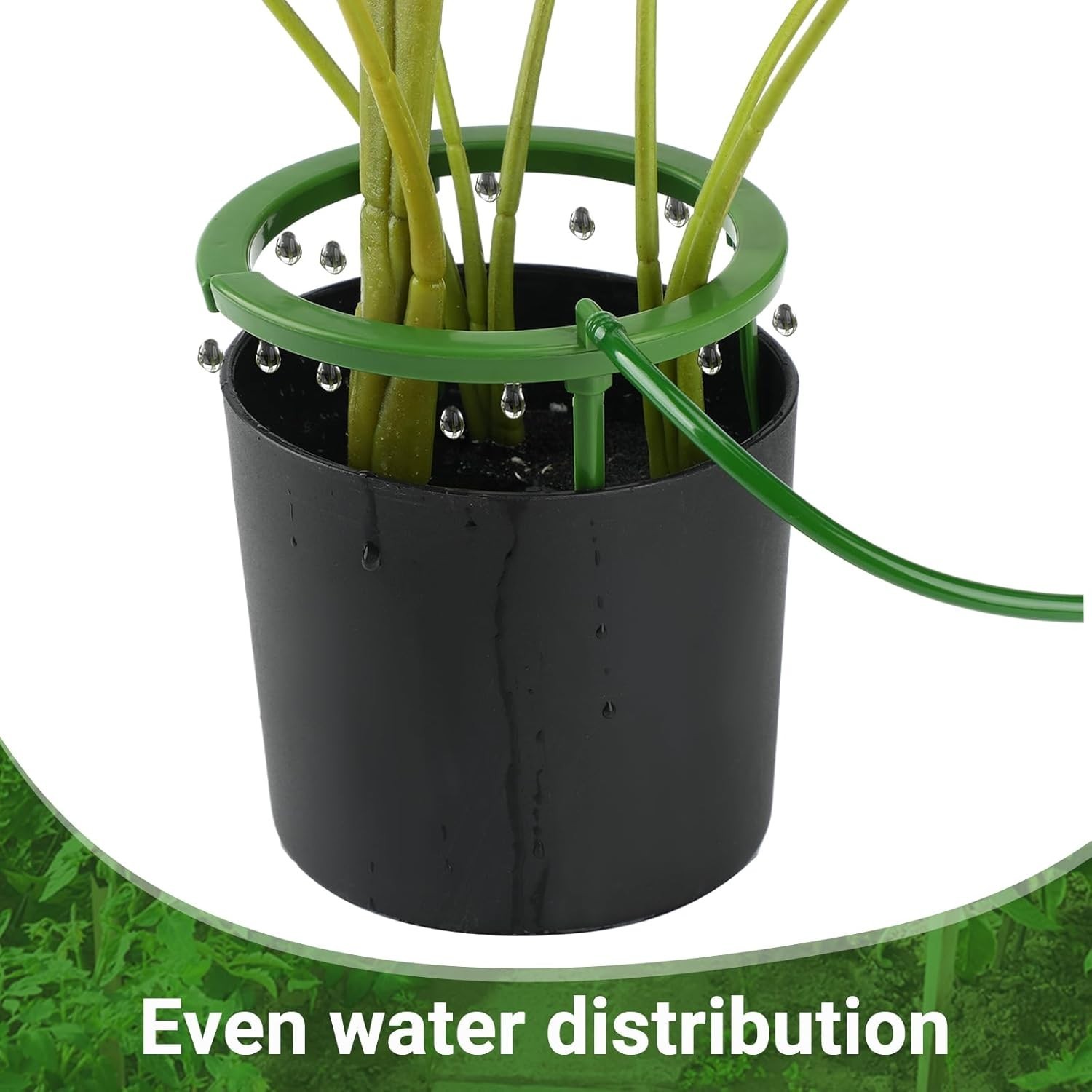 4-Pack Drip Irrigation Rings - 5-Inch Adjustable Watering Solution for Plants