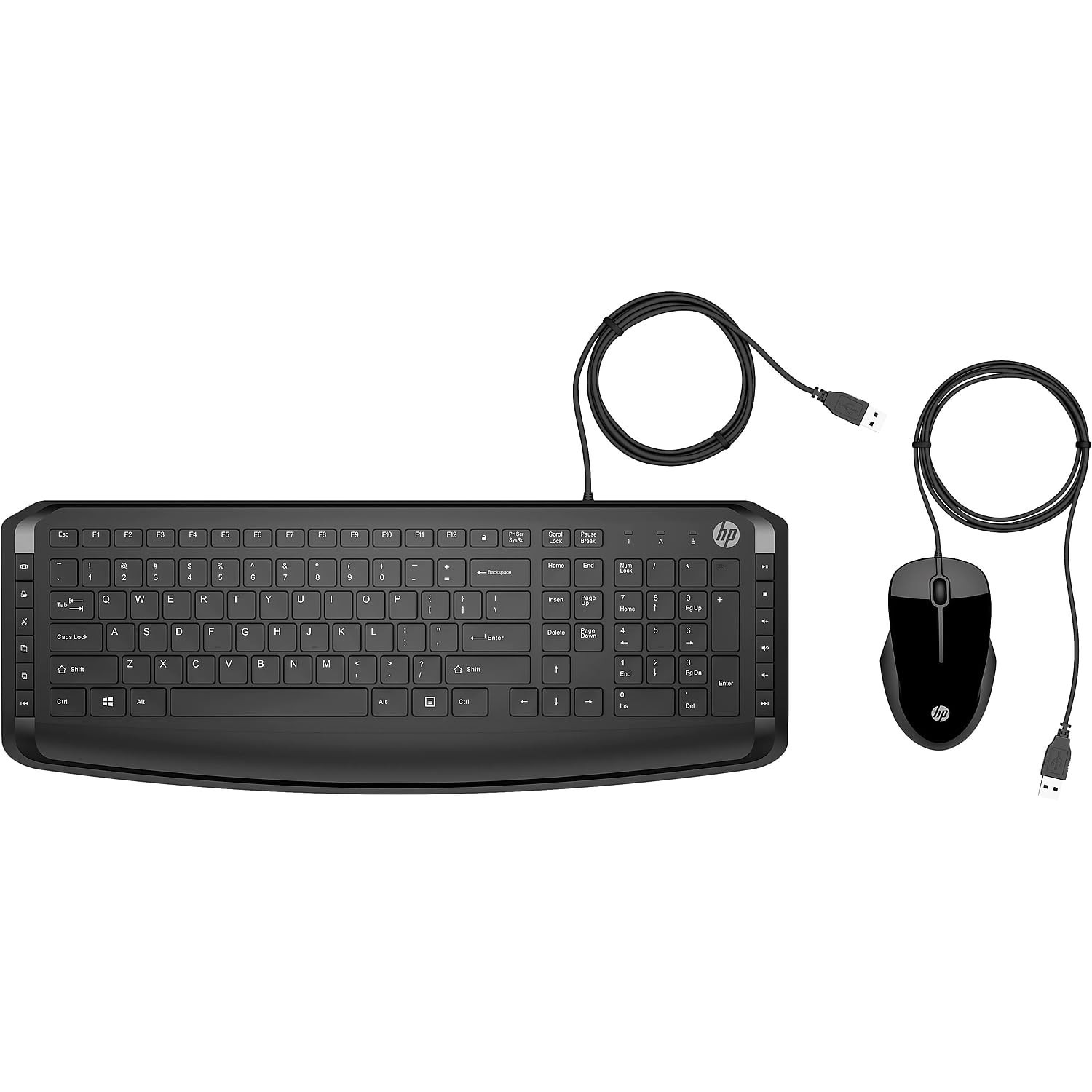 HP Pavilion Wired Keyboard and Mouse 200 (Black) - USB-A Plug-and-Play - Full...