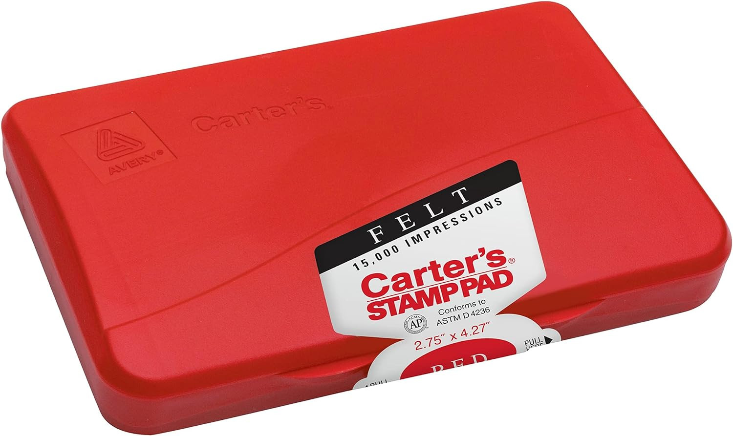 Felt Red Stamp Pad, 2.75 X 4.25 Inch Ink Pad (21071)
