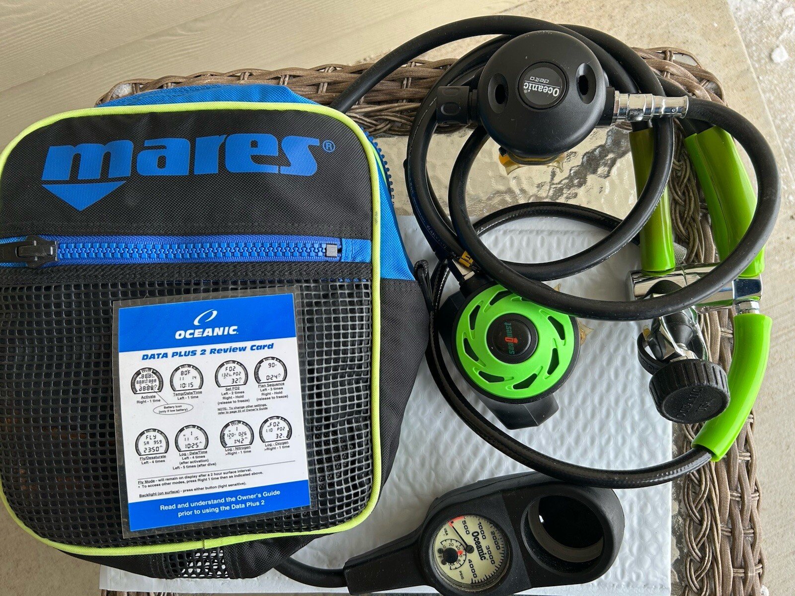 OCEANIC Delta SEA QUEST 4000 psi SCUBA REGULATOR + Compass *L@@K*!!!