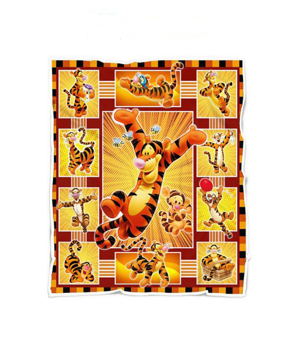 Winnie The Pooh Tigger Blanket, Pooh's Friends Fleece, Sherpa Blanket