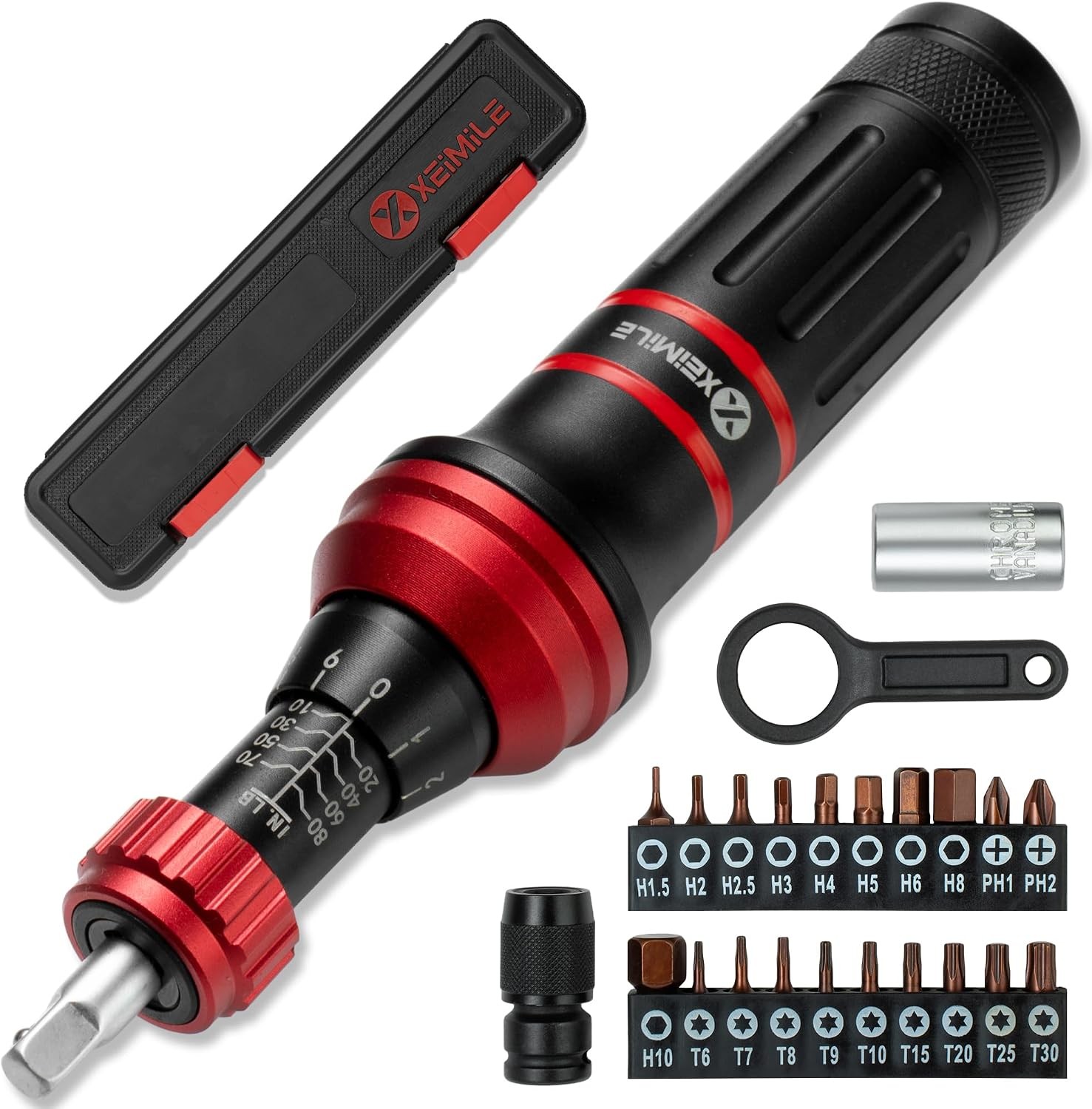 Torque Screwdriver 10-80 In.Lb. Inch Pound Torque Screwdriver Set with 1/4" Bit