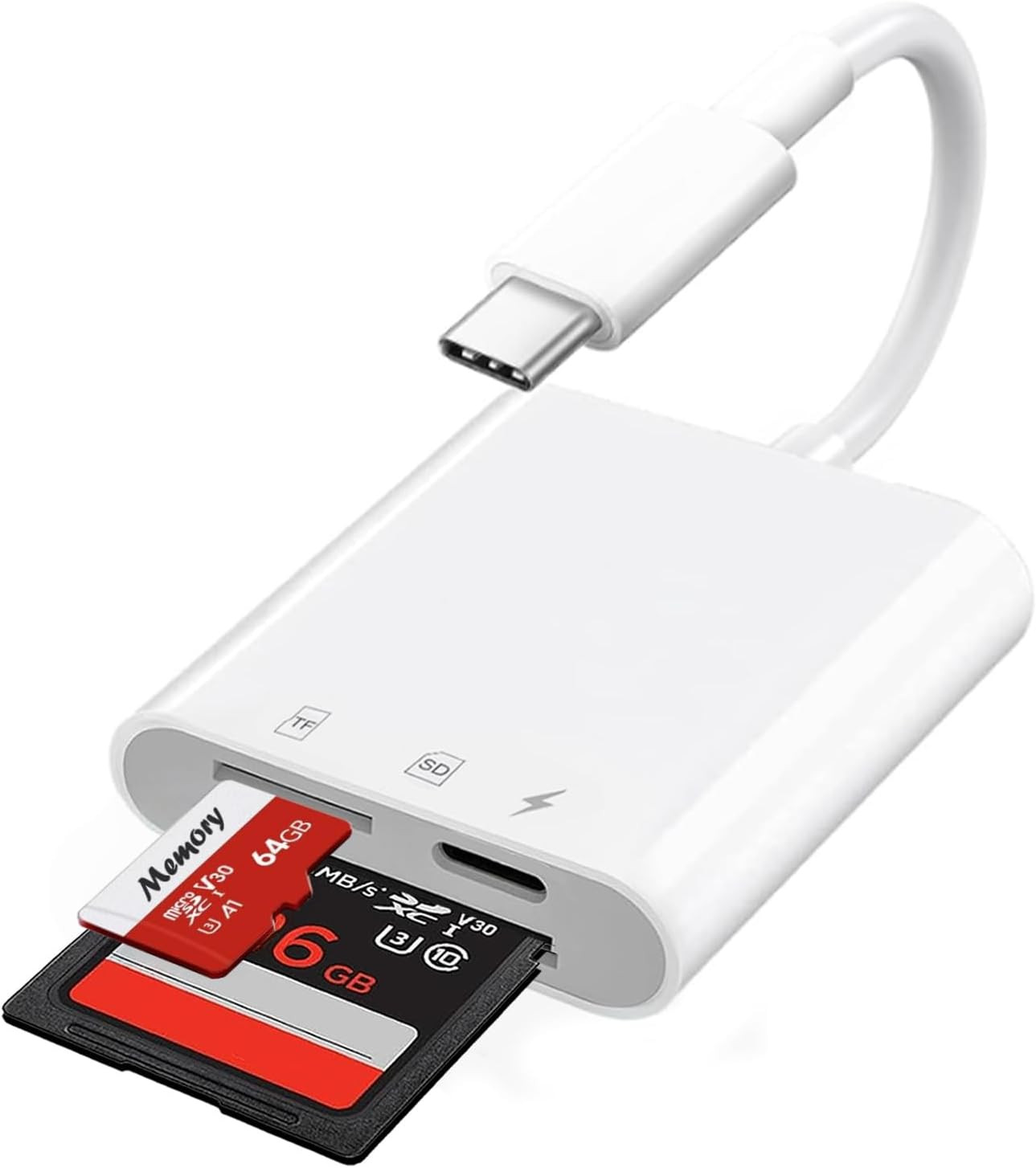 USB C SD Card Reader for Iphone 17/16/15 Series, USB-C to Micro SD Memory Card
