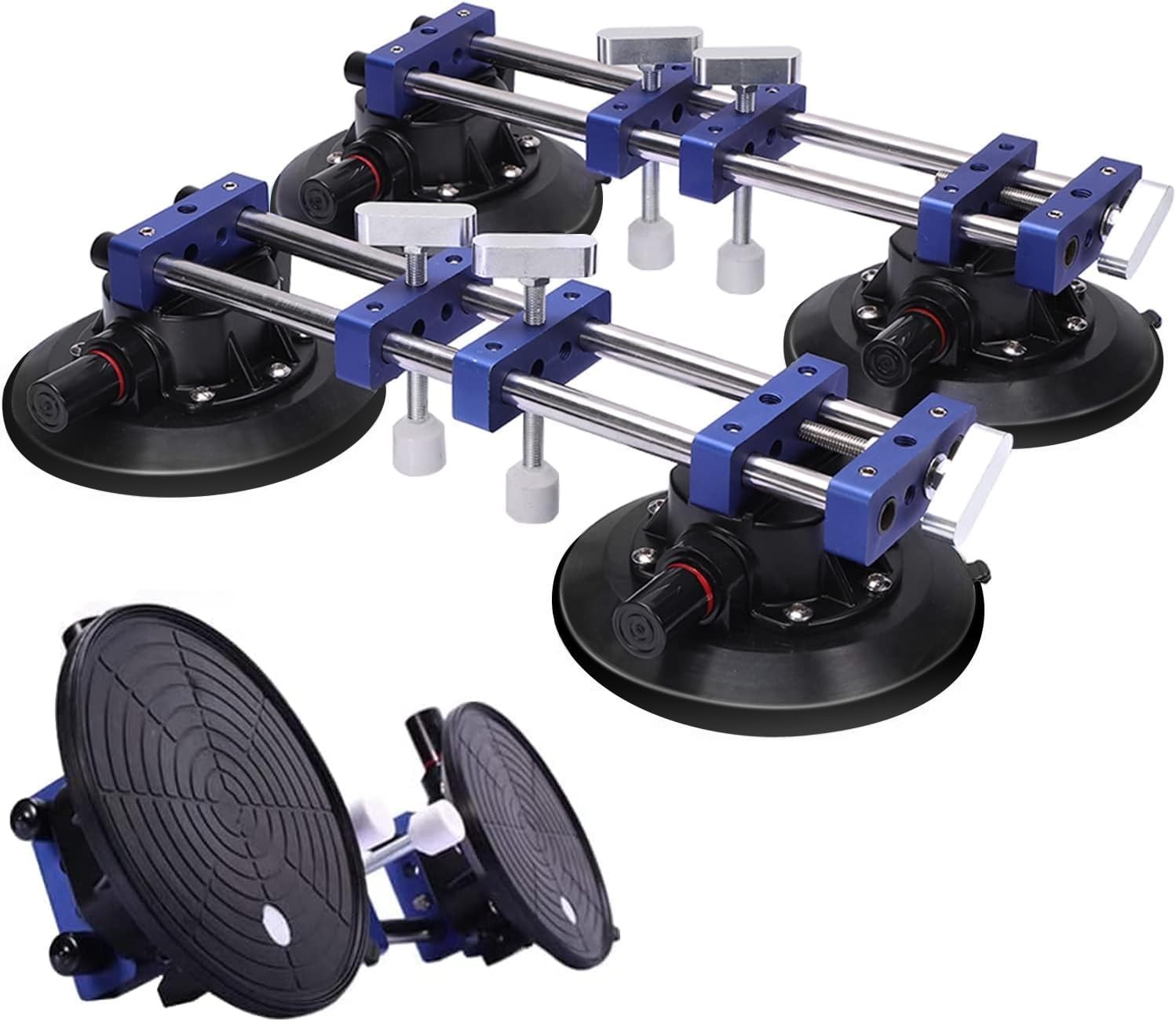 Seamless Seam Setter 2 Pack with 7-Inch Vacuum Suction Cups for Blue