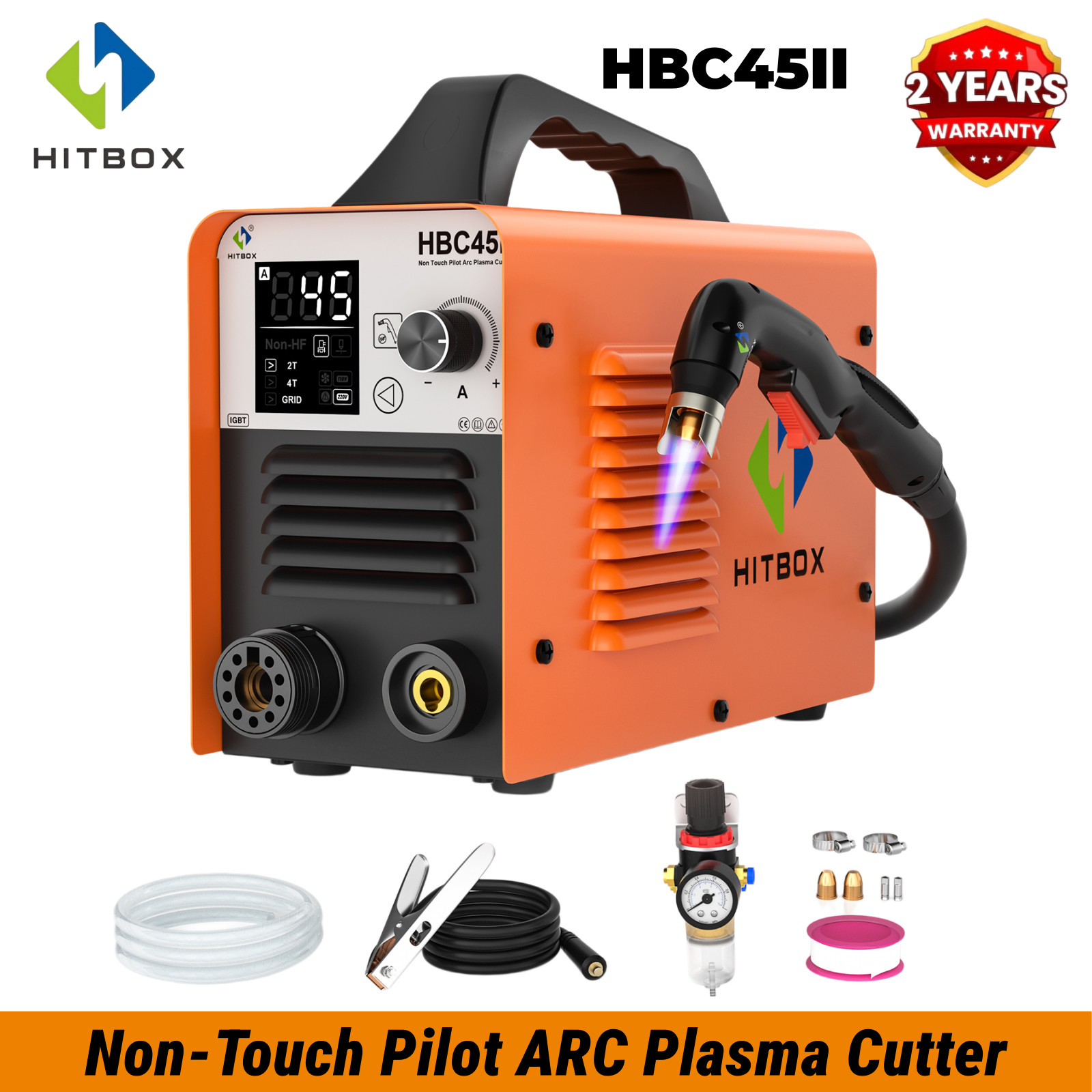 45Amp 110V/220V Cutting Machine Non-Touch Pilot Arc Air Plasma Cutter 2T/4T US