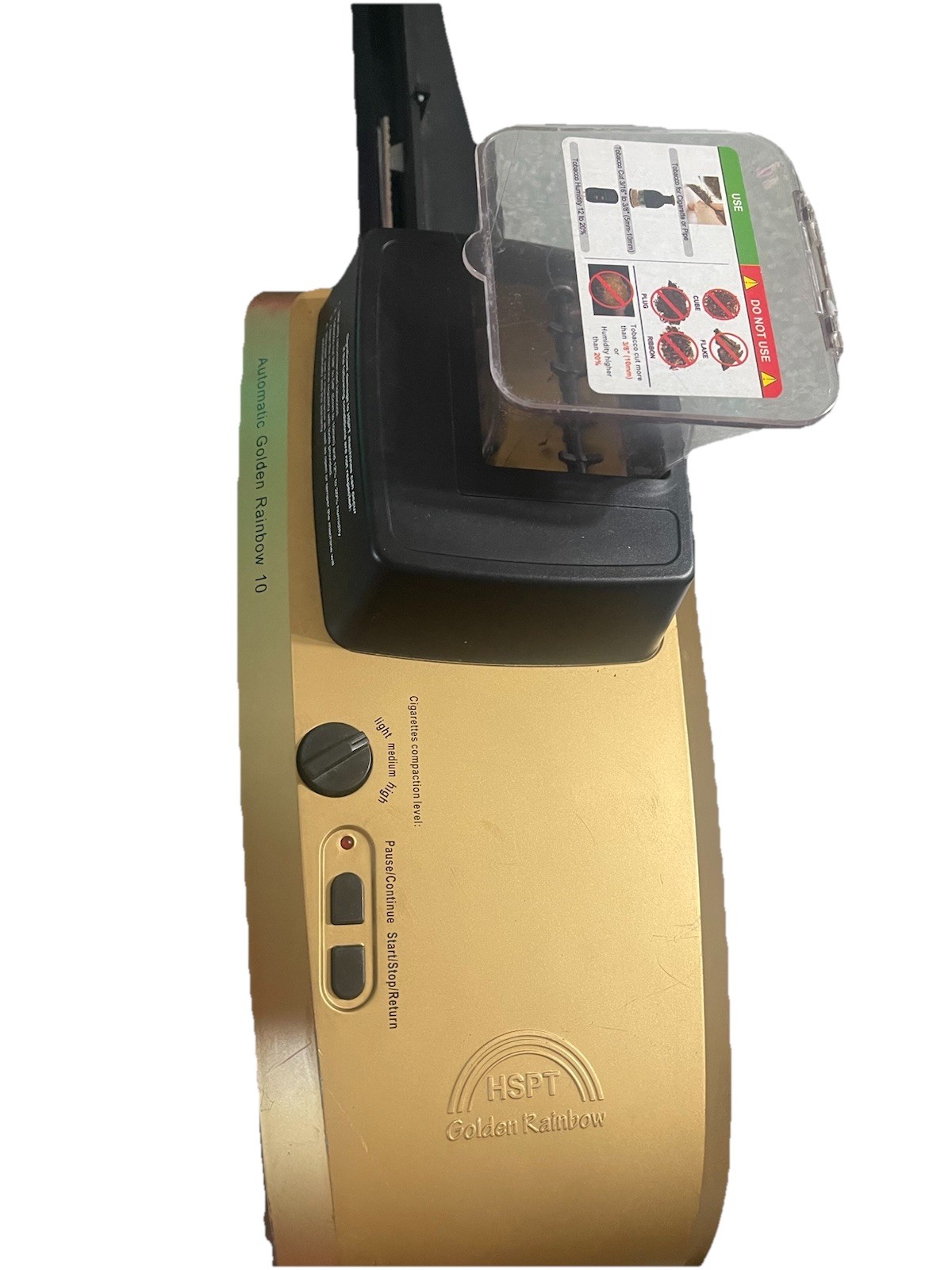 HSPT Golden Rainbow Electric Cigarette rolling Machine - Missing Parts