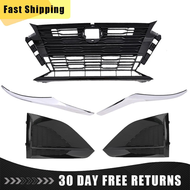 For Nissan Altima 2023-2024 S SL SV Upper Grille Fog Cover Trims Set 62310-9HF1E