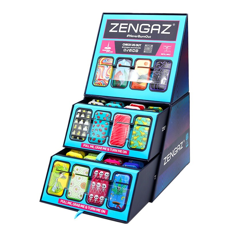 ZENGAZ WINDPROOF JETFLAME REFILLABLE LIGHTERS- COUNT 4