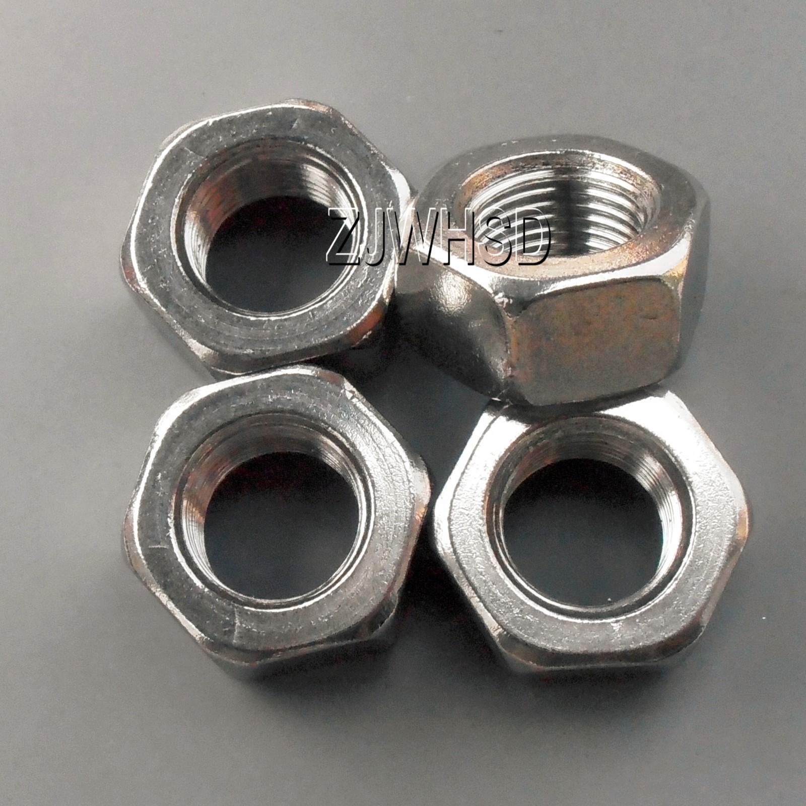 4pcs M10 x 1 mm Pitch Stainless Steel Left Hand Thread Hex Nut Metric