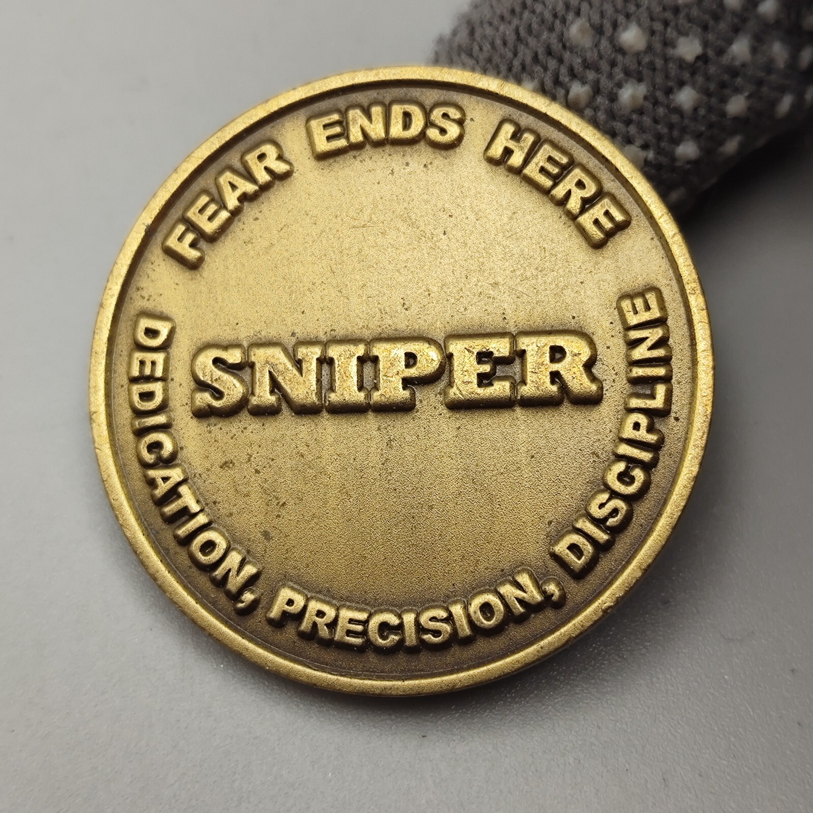 Fear Ends Here Dedication Precision Discipline Challenge Coin