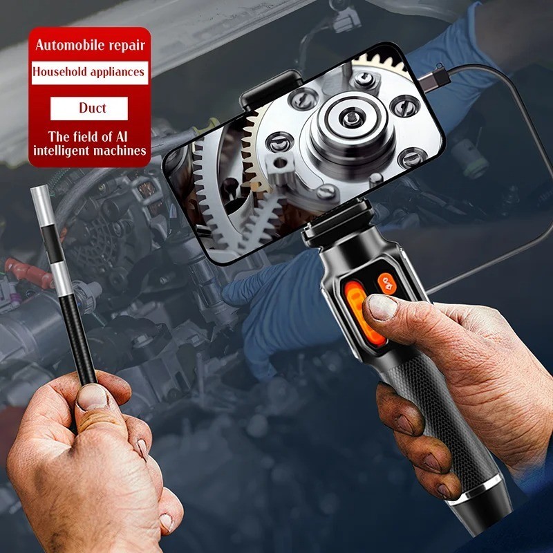 360° Rotation Endoscope Camera 1.5m HD Borescope IP67 for Car, iOS & Android