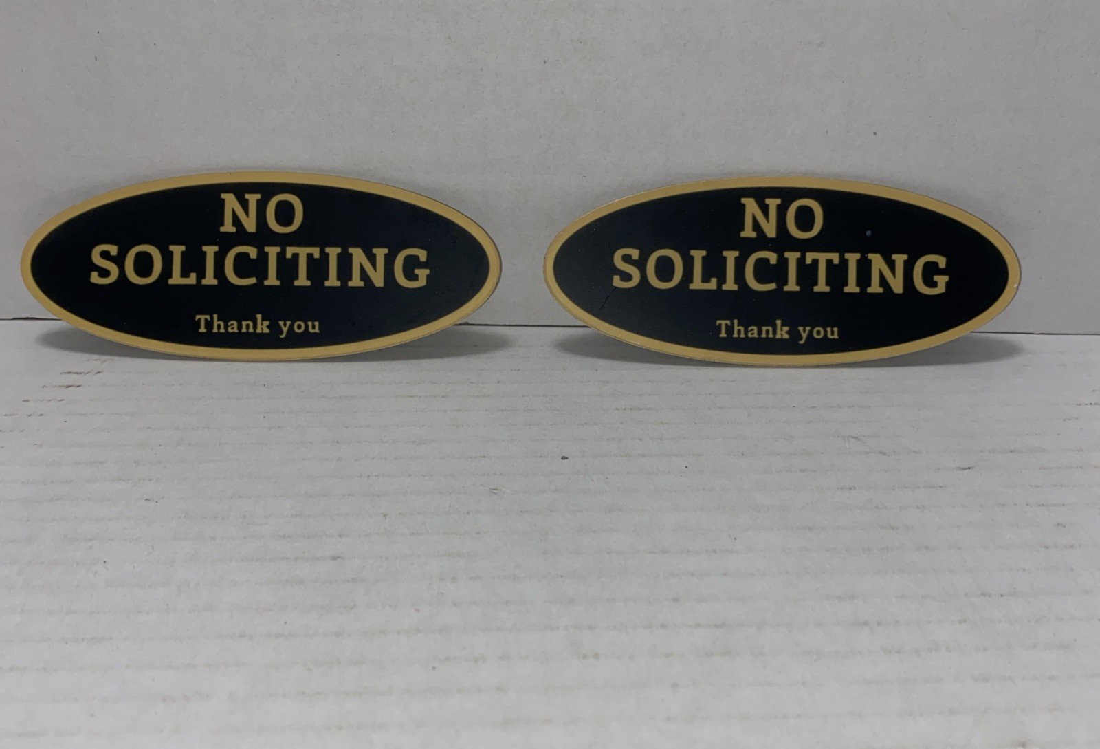 2 Pack No Soliciting Sign for House, Strong Self-Adhesive Acrylic No Soliciting
