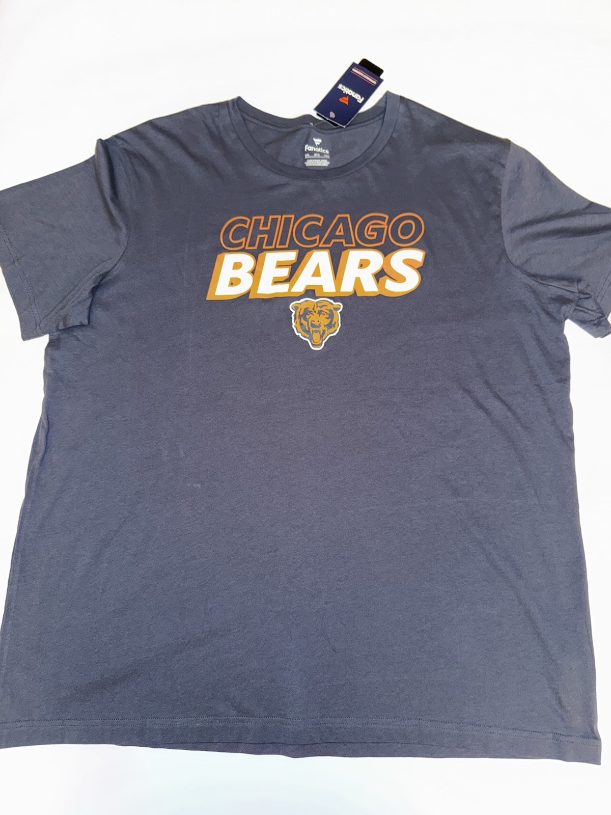 Fanatics Men Chicago Bears 3XL T-Shirt NFL Official Graphic Blue Cotton Tee NWT