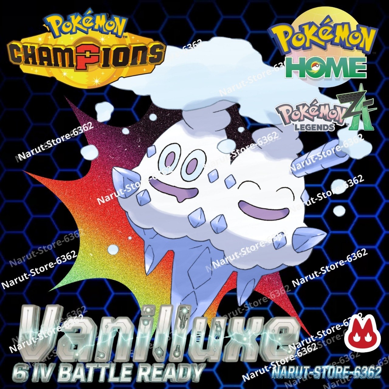 VANILLUXE 🔥6IV SHINY POKÉMON HOME🔥Pokemon CHAMPIONS FROM LEGENDS ZA
